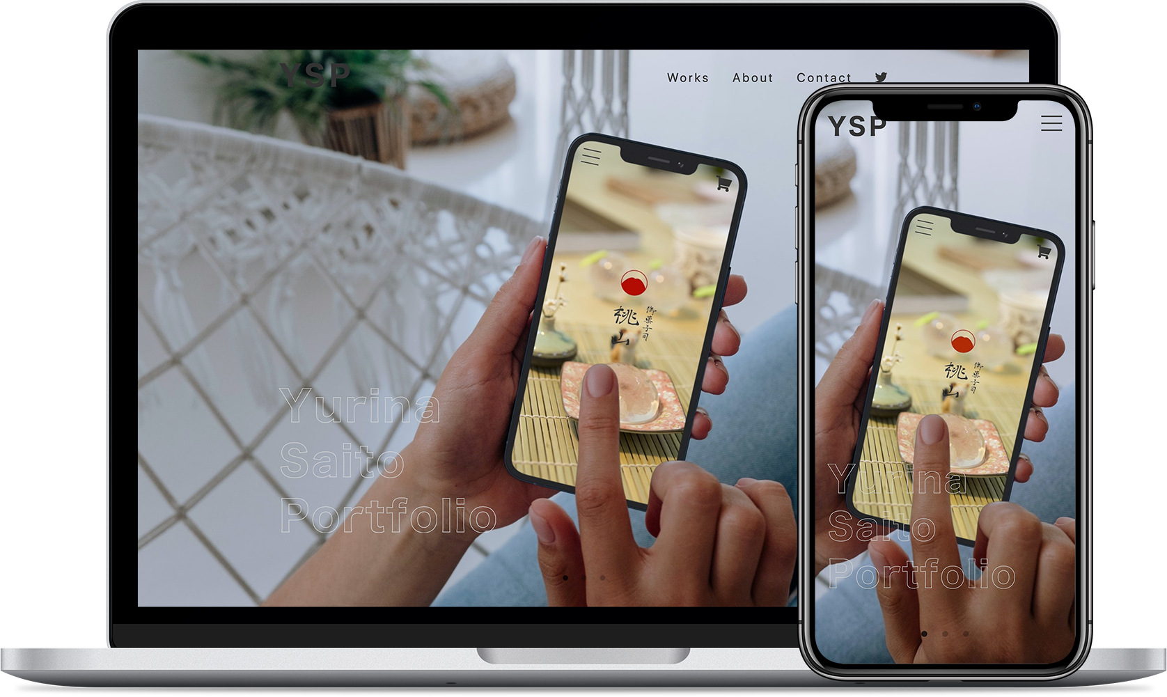 Yurina Saito Portfolioモックアップ画像